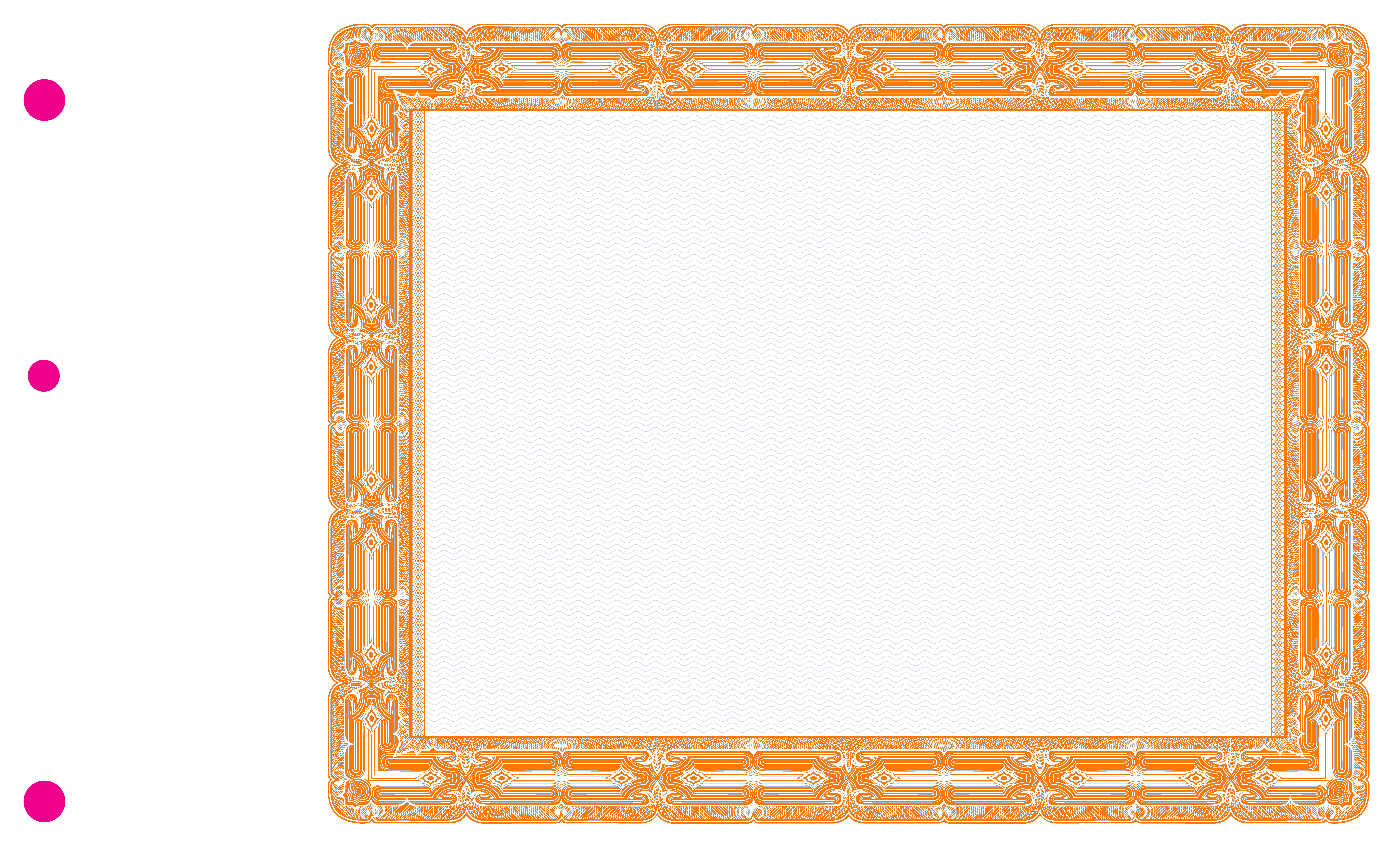 Border only, orange