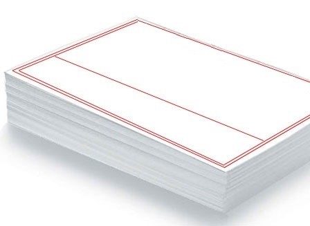 Papier notarié prestige 100% coton ligné rouge PN030000